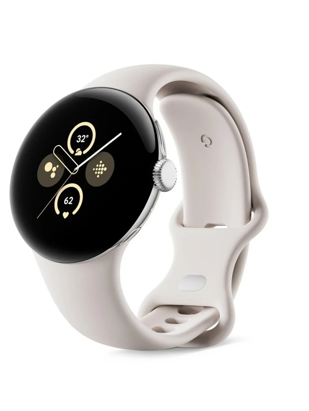 Google Pixel Watch 2 Silver With Porcelain Active Band